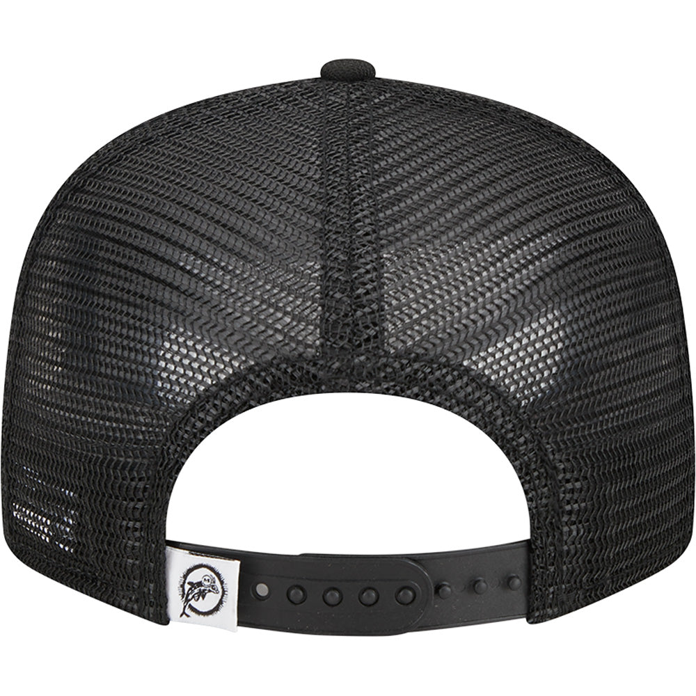 NFL Miami Dolphins New Era Black & White 9FIFTY Snapback Trucker Hat - Black