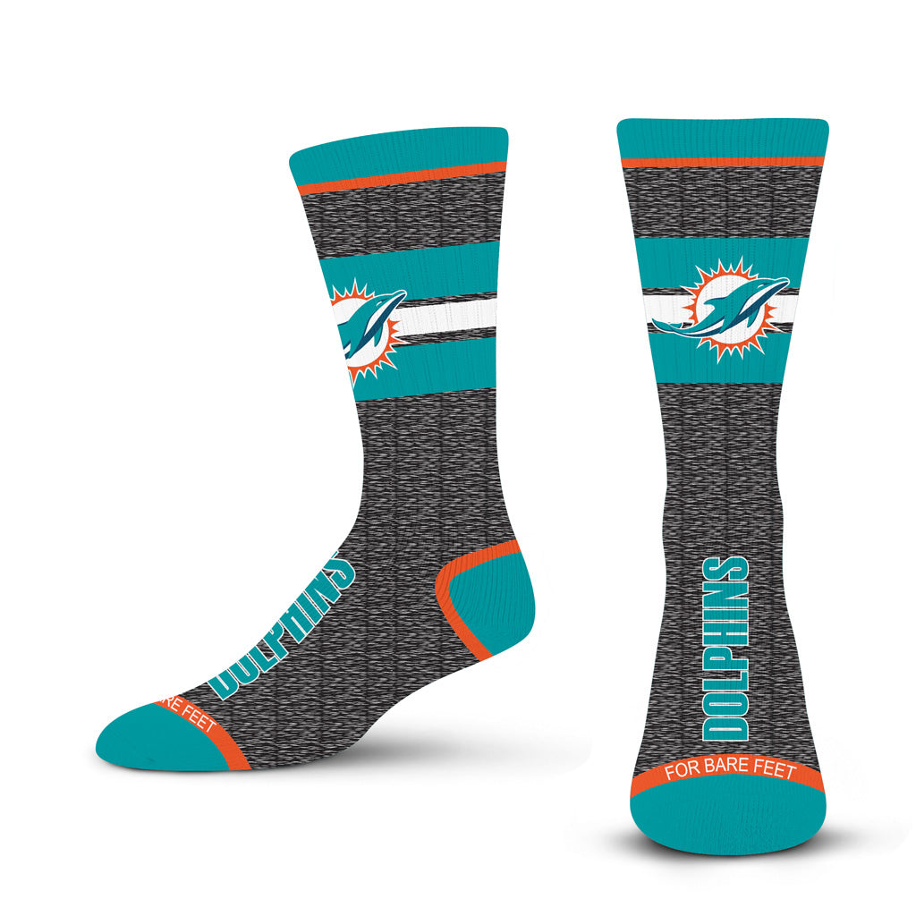 NFL Miami Dolphins For Bare Feet Spotlight Socks - Teal