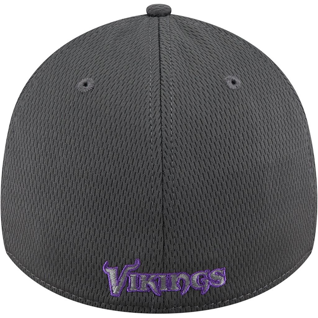 NFL Minnesota Vikings New Era Tonal Graphite 39THIRTY Flex Fit Hat - Graphite