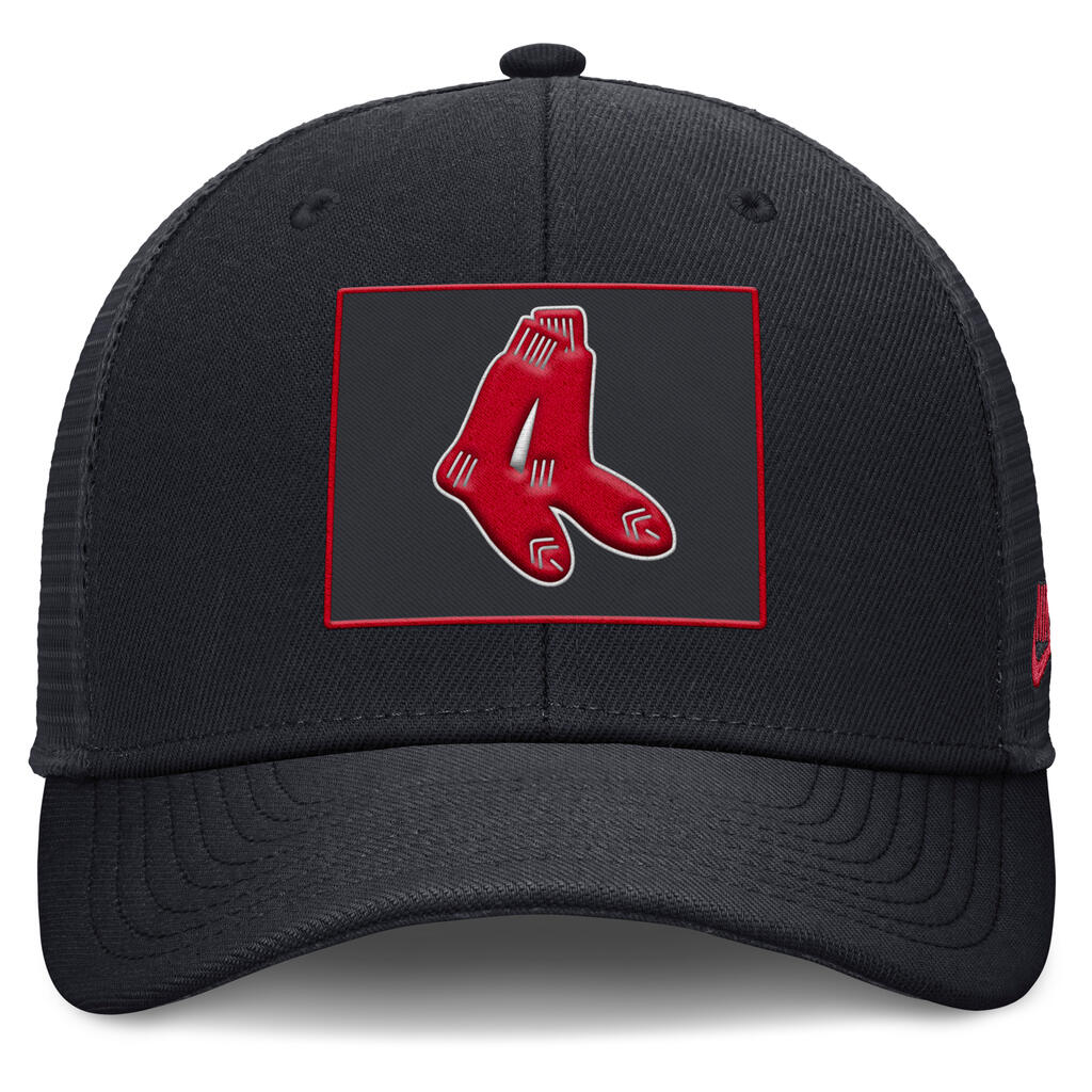 MLB Boston Red Sox Nike Cooperstown Square Patch Trucker Snapback Hat - Navy
