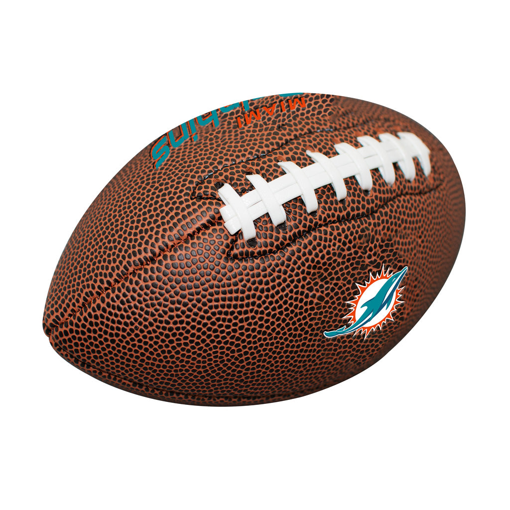 NFL Miami Dolphins Logo Brands Mini Composite Football - Brown