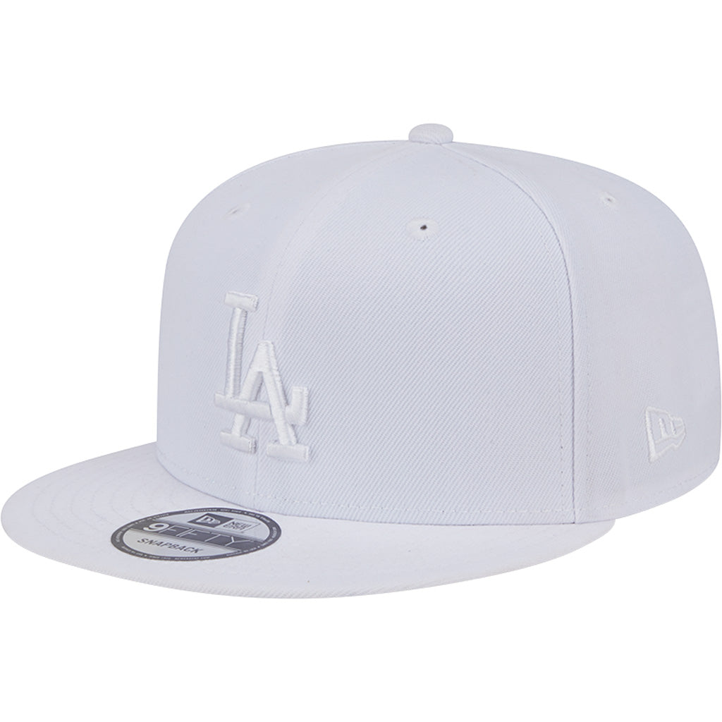 MLB Los Angeles Dodgers New Era White on White 9FIFTY Snapback Hat - White