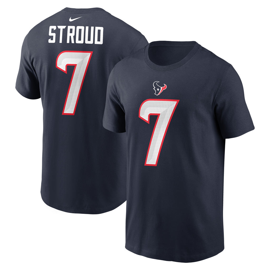 NFL Houston Texans CJ Stroud Nike Name & Number T-Shirt - Navy