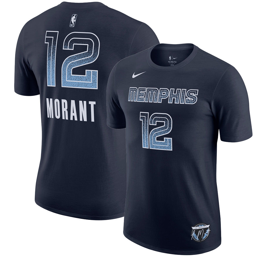 NBA Memphis Grizzlies Ja Morant Nike 2025 Select Series Name & Number T-Shirt - Navy