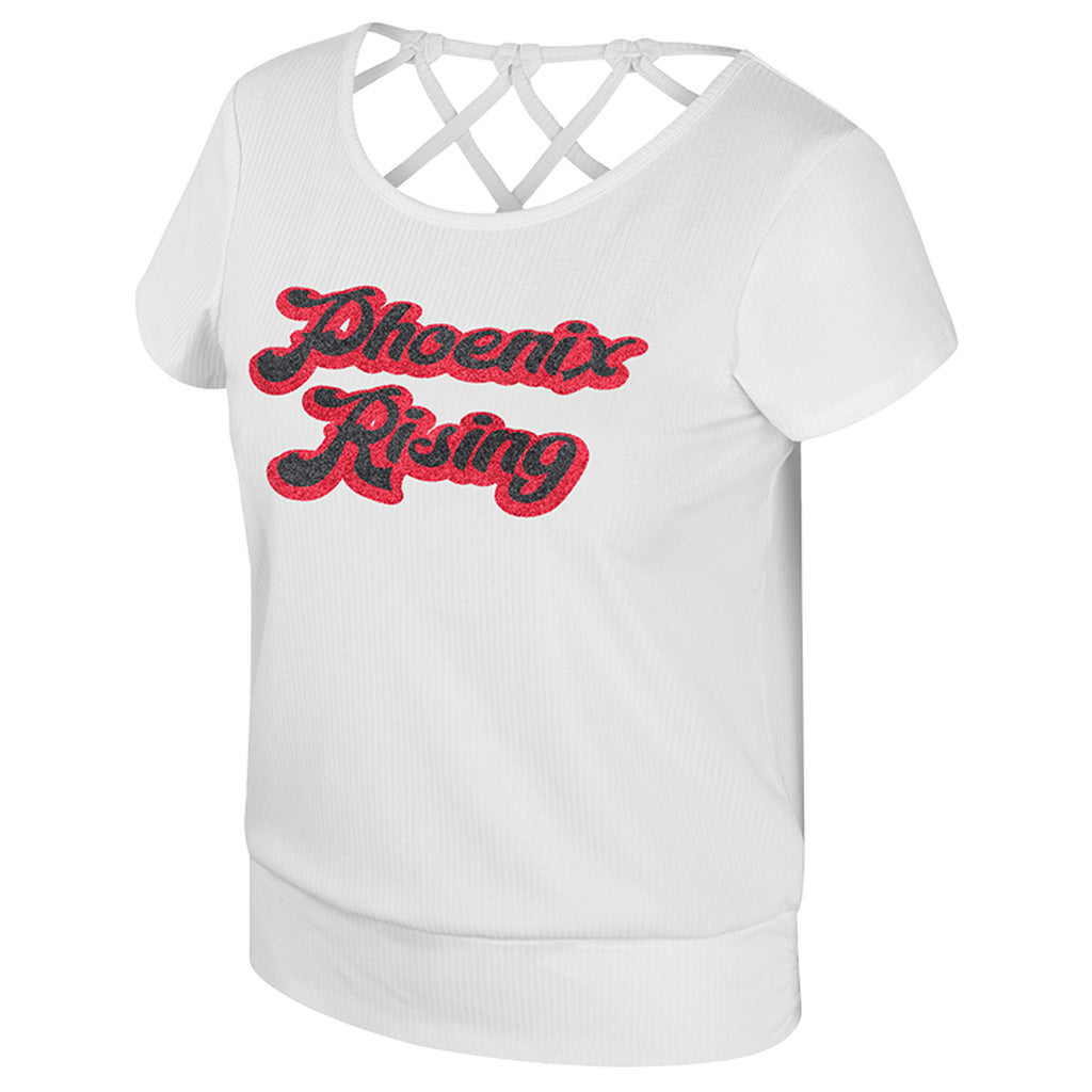 Phoenix Rising Women's Colosseum Sublime Ribbed Fashion Top - White