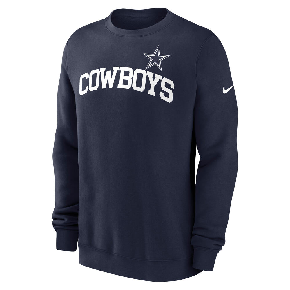 NFL Dallas Cowboys Nike Club Pullover Crew Sweatshirt - Navy