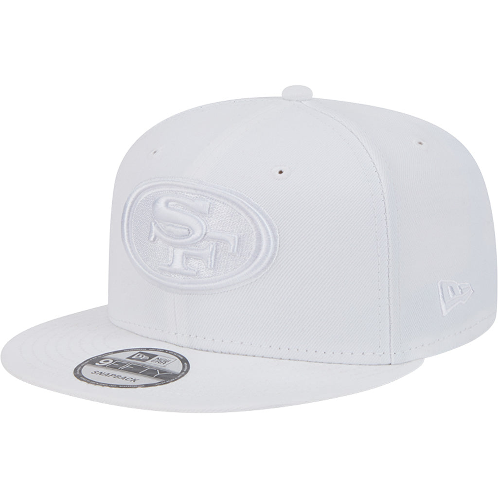 NFL San Francisco 49ers New Era White on White 9FIFTY Snapback Hat - White