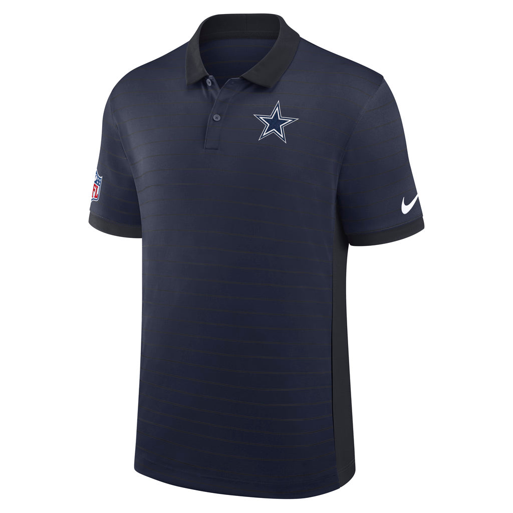 NFL Dallas Cowboys Nike 2025 Dri-Fit Striped Polo - Navy