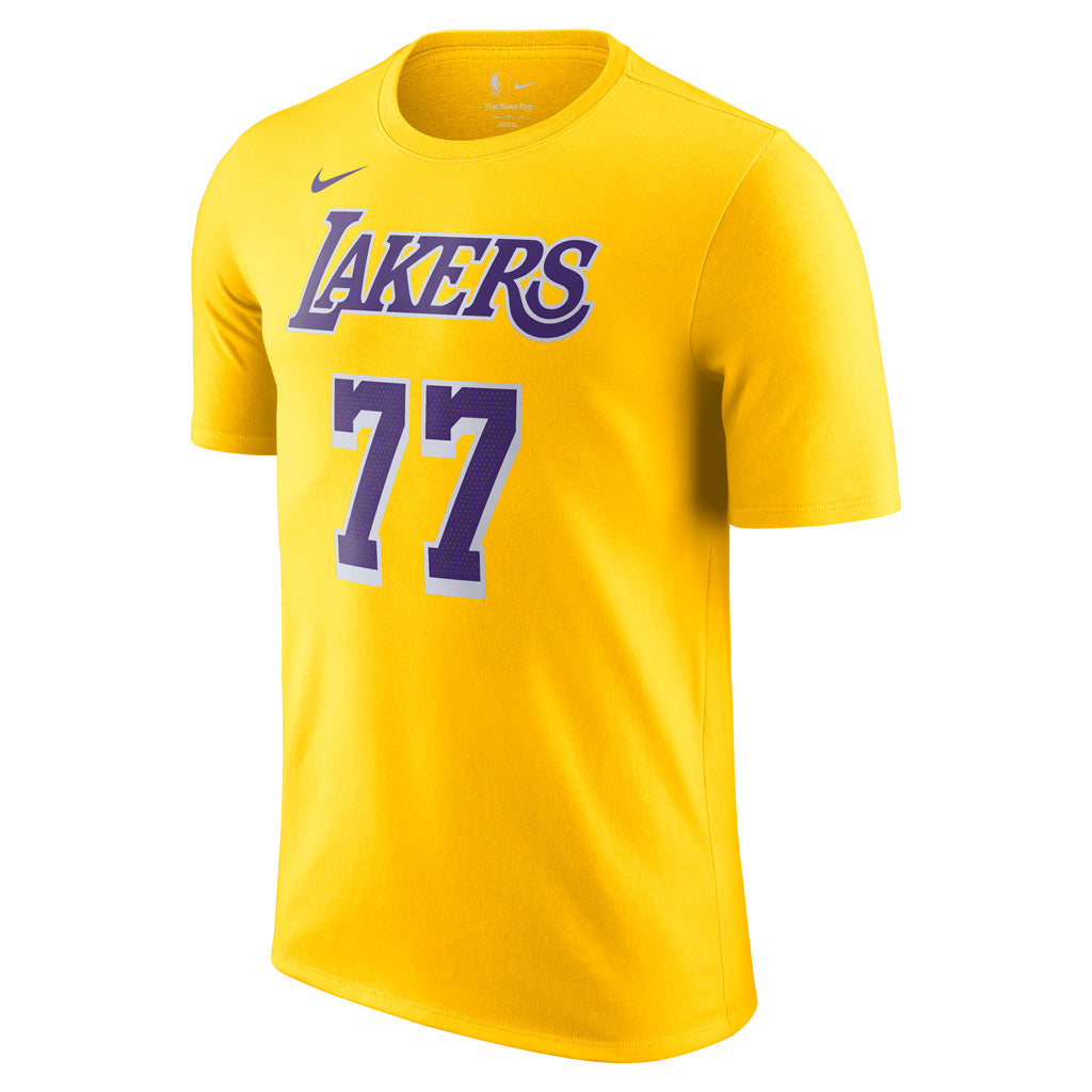 NBA Los Angeles Lakers Luka Don€�i€à Nike Icon Name & Number T-Shirt - Gold