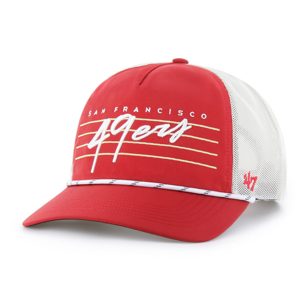 NFL San Francisco 49ers '47 Downburst Mesh Hitch Adjustable Hat - Red