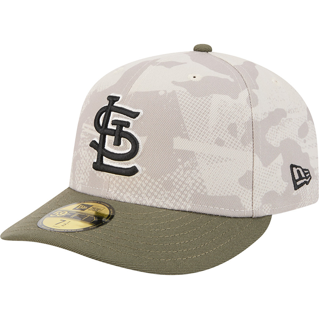 MLB St. Louis Cardinals New Era 2025 Armed Forces Day 59FIFTY Fitted Hat - Stone