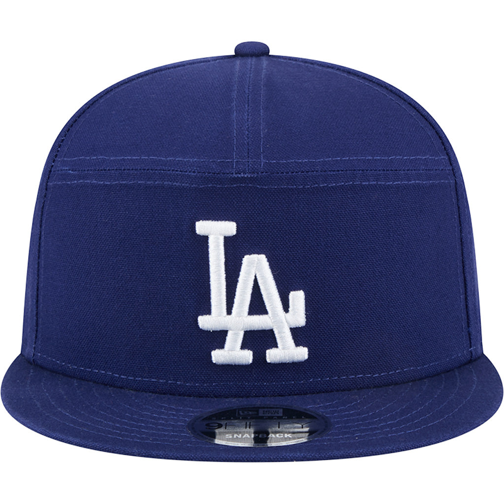 MLB Los Angeles Dodgers Cotton Canvas 9FIFTY Split Panel Snapback Hat - Blue