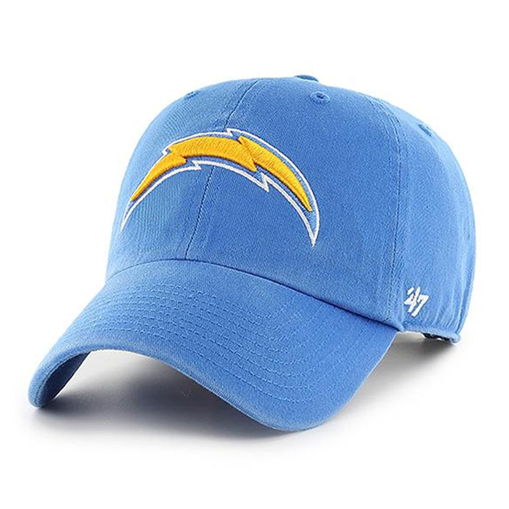 NFL Los Angeles Chargers '47 Logo Clean Up Adjustable Hat - Sky