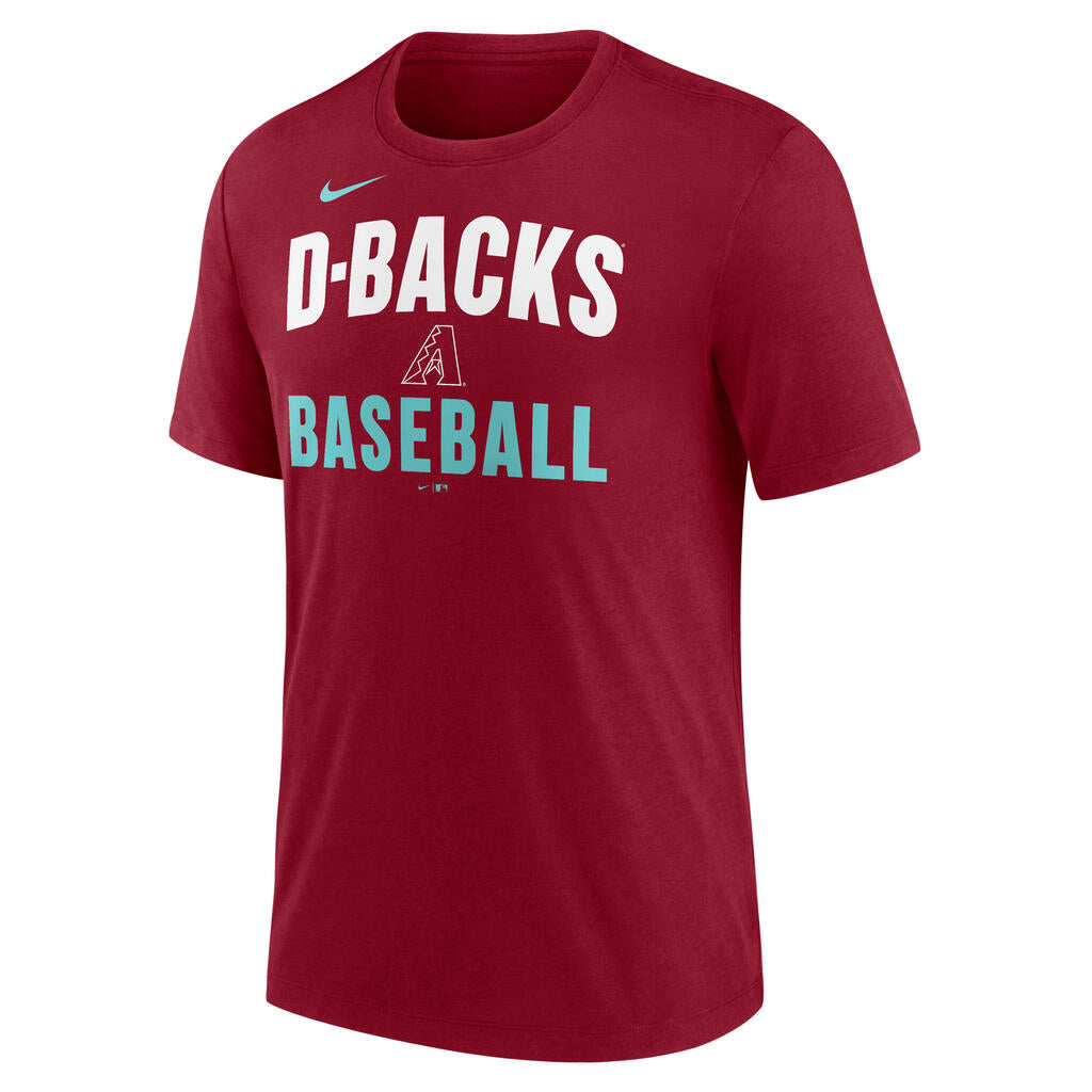 MLB Arizona Diamondbacks Nike Arched Baseball Triblend T-Shirt - Red