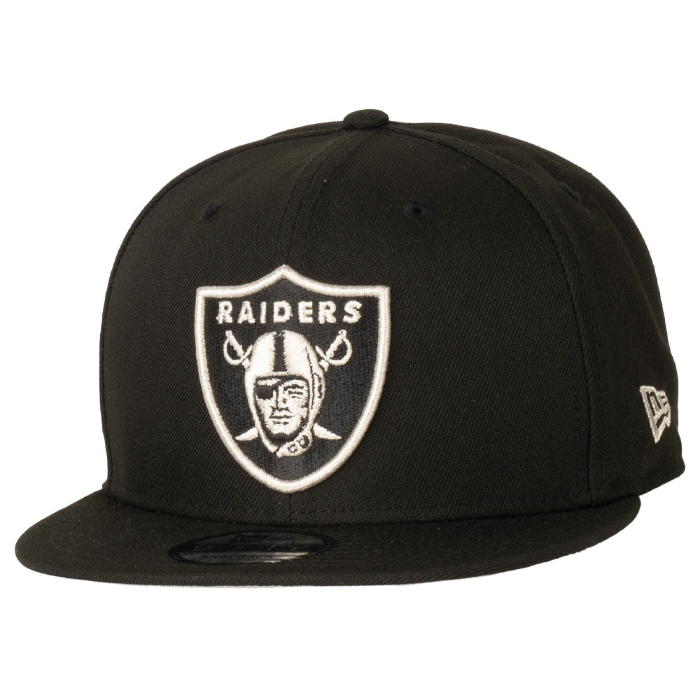 NFL Las Vegas Raiders New Era Team Color Pop 9FIFTY Snapback Hat - Black