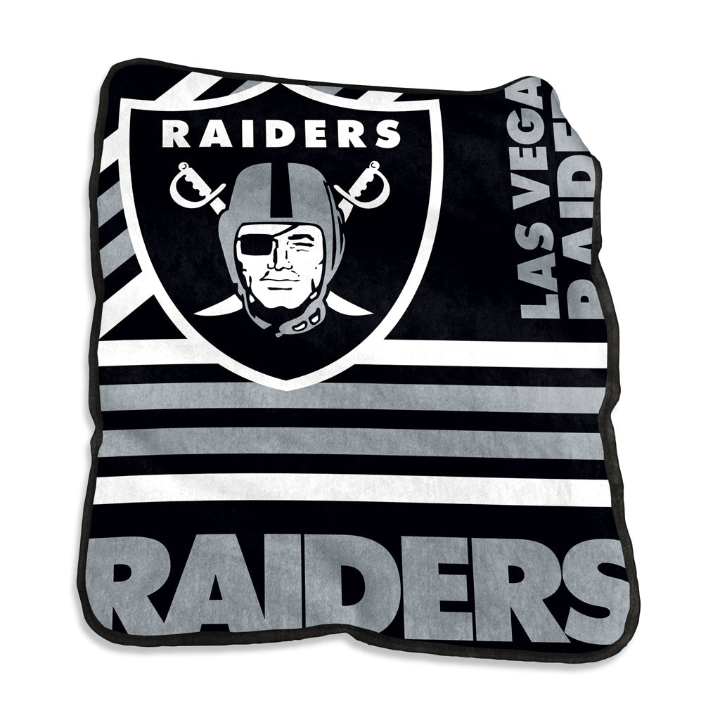 NFL Las Vegas Raiders Logo Brands 50" x 60" Raschel Blanket - Black