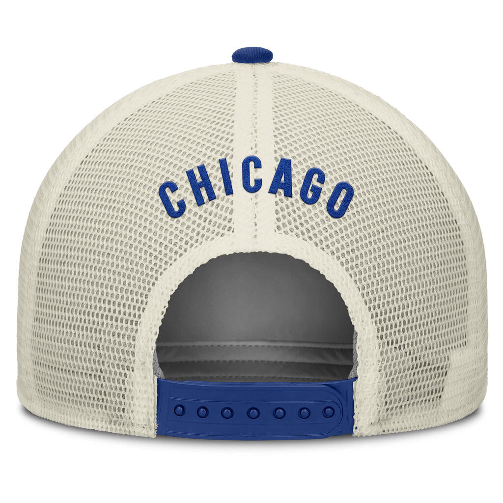 MLB Chicago Cubs Nike Cooperstown Trucker Snapback Hat - Blue