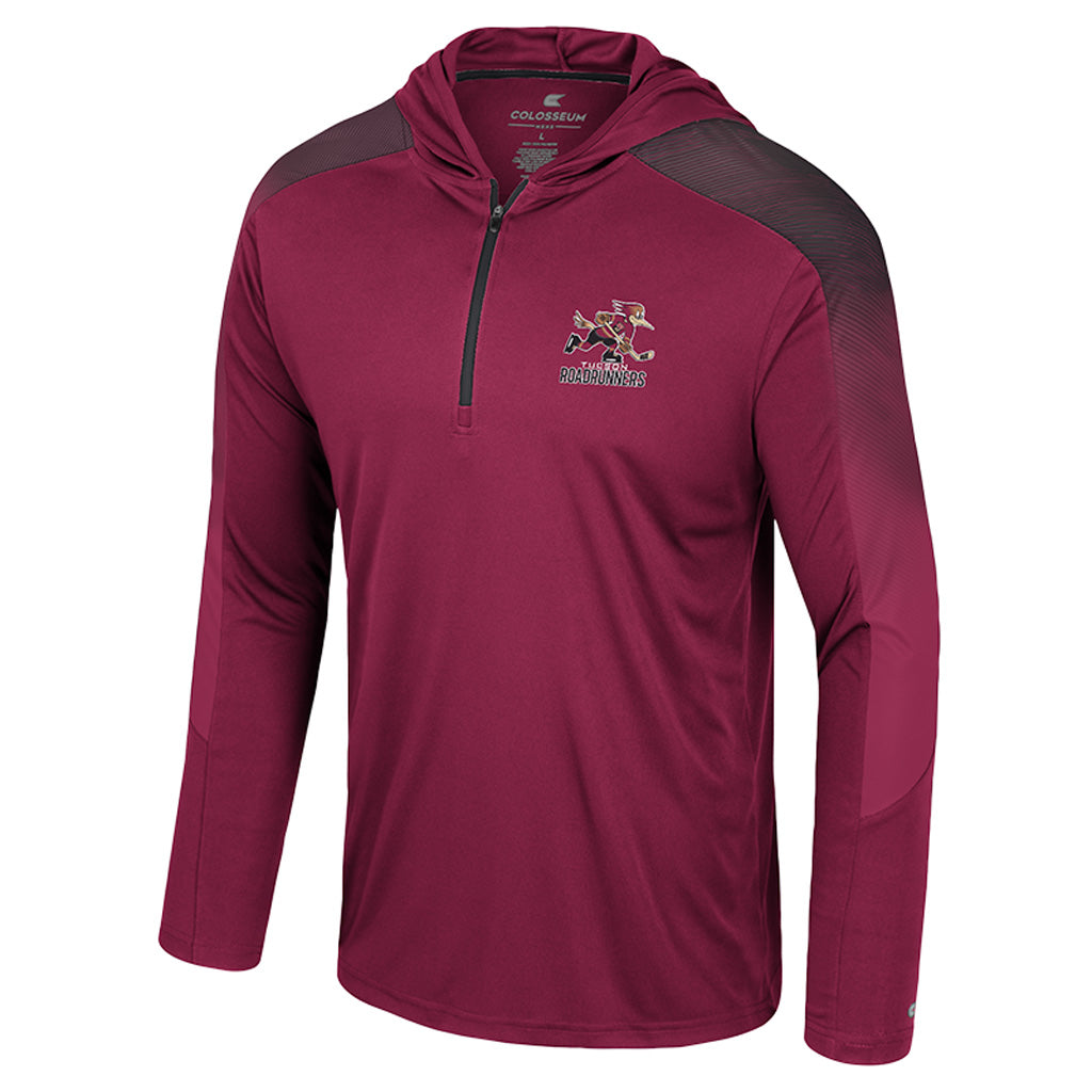 Tucson Roadrunners Colosseum Quantum Hooded 1/4 Zip Pullover - Red
