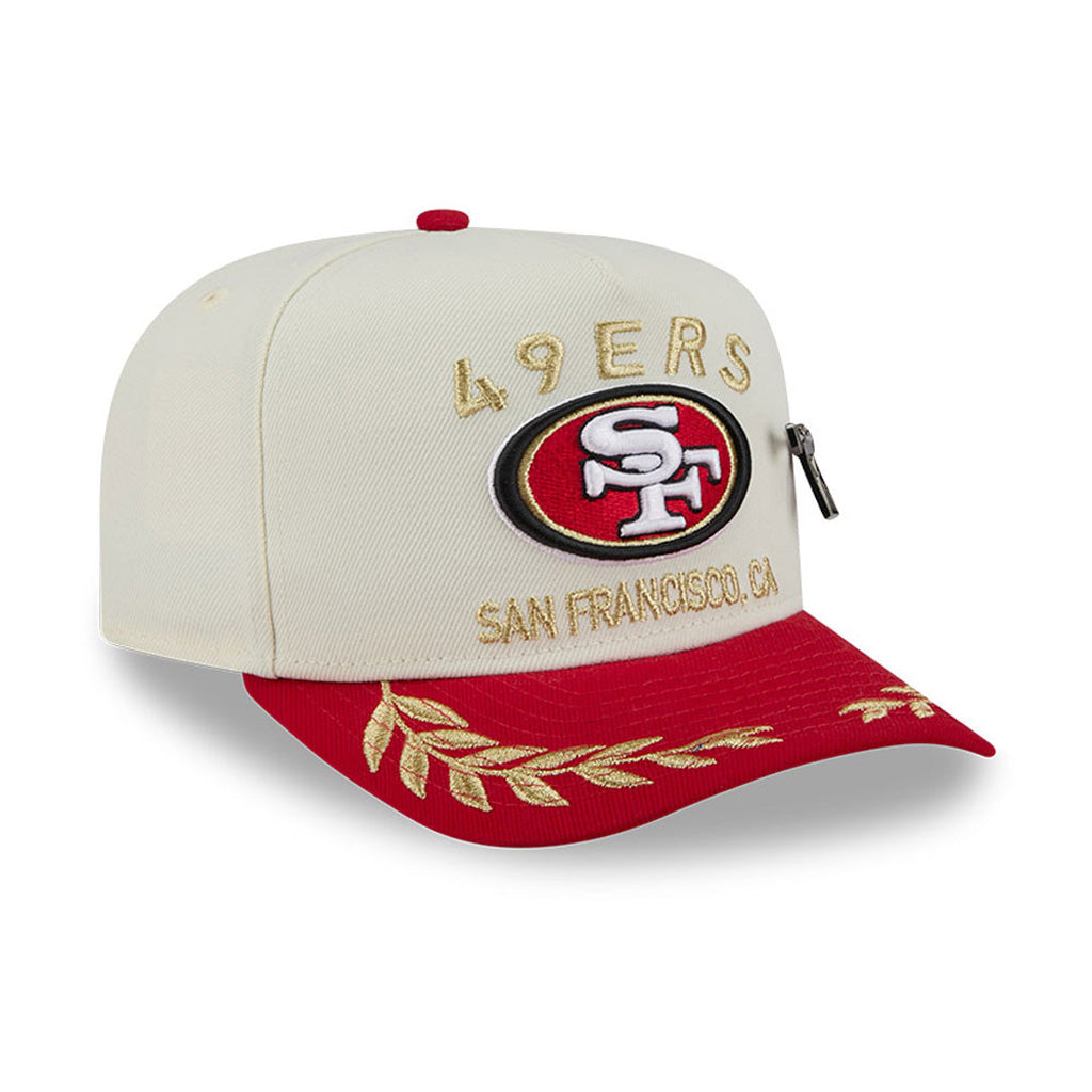 NFL San Francisco 49ers New Era 2025 Draft 59FIFTY A-Frame Fitted Hat - Chrome