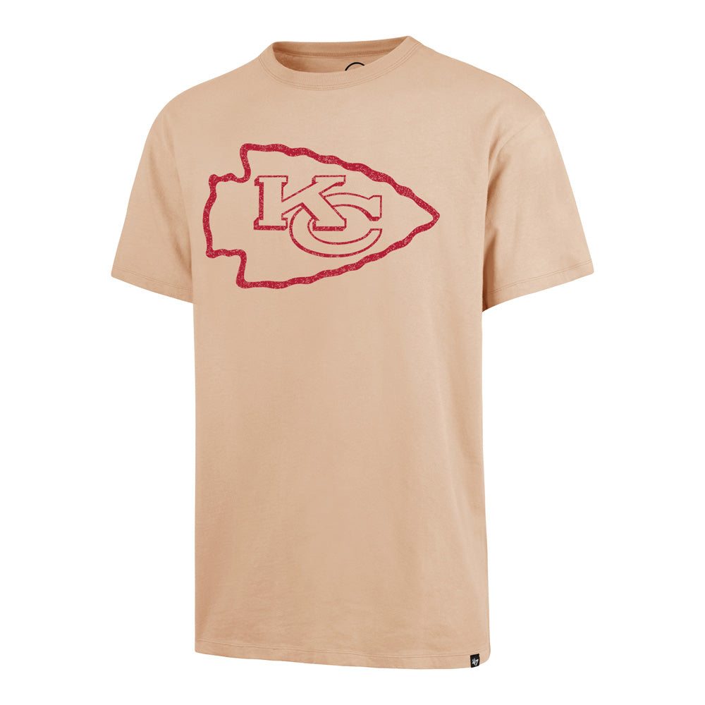 NFL Kansas City Chiefs '47 Dusted Imprint River T-Shirt - Khaki