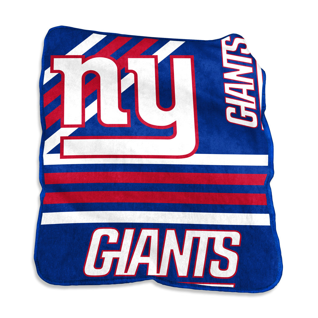 NFL New York Giants Logo Brands 50" x 60" Raschel Blanket - Blue