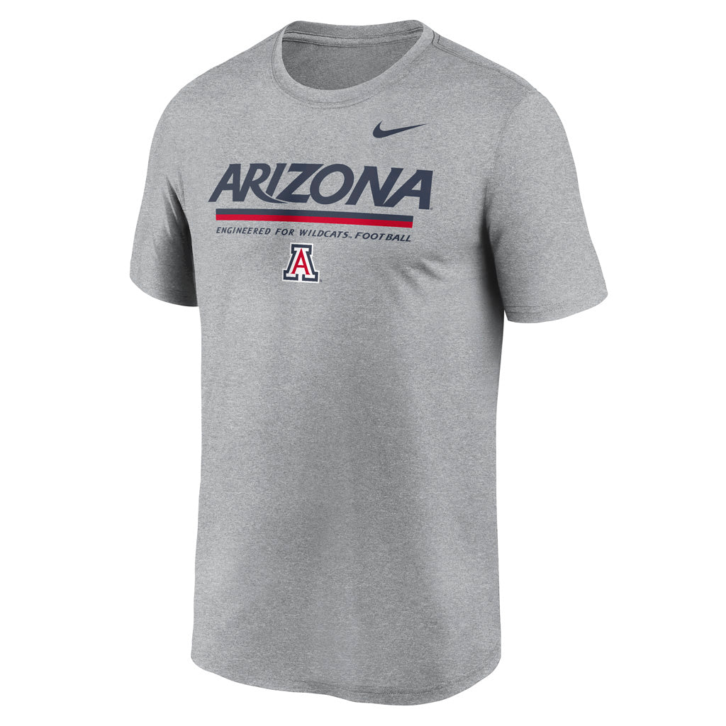 NCAA Arizona Wildcats Nike Stripe Stack Legend T-Shirt - Gray