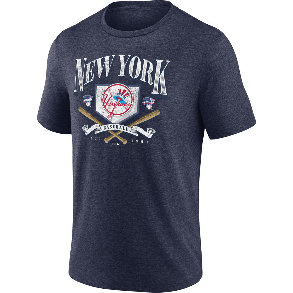 MLB New York Yankees Fanatics Home Team Tri-Blend T-Shirt - Navy