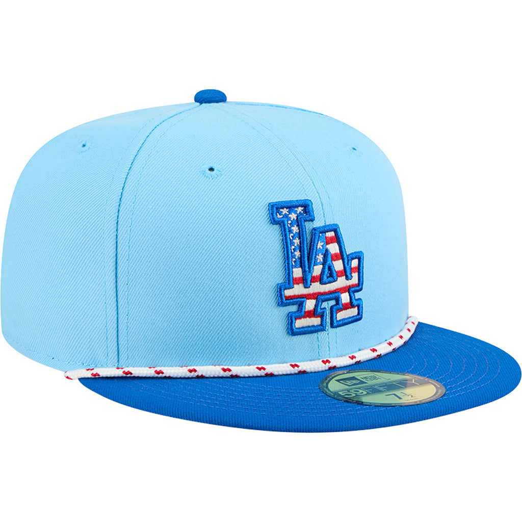 MLB Los Angeles Dodgers New Era 2025 4th of July 59FIFTY Fitted Hat - Blue