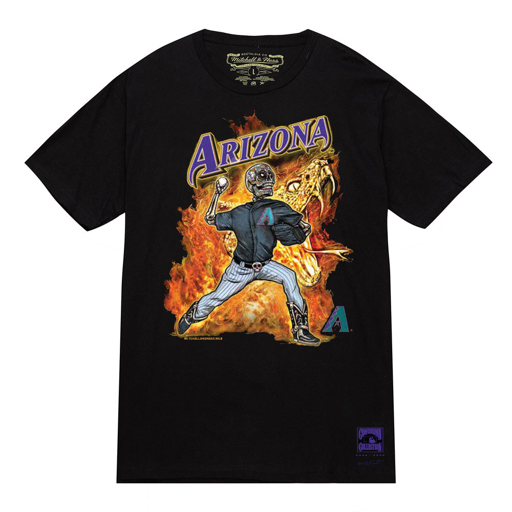 MLB Arizona Diamondbacks Mitchell &amp; Ness Flame Thrower T-Shirt - Black