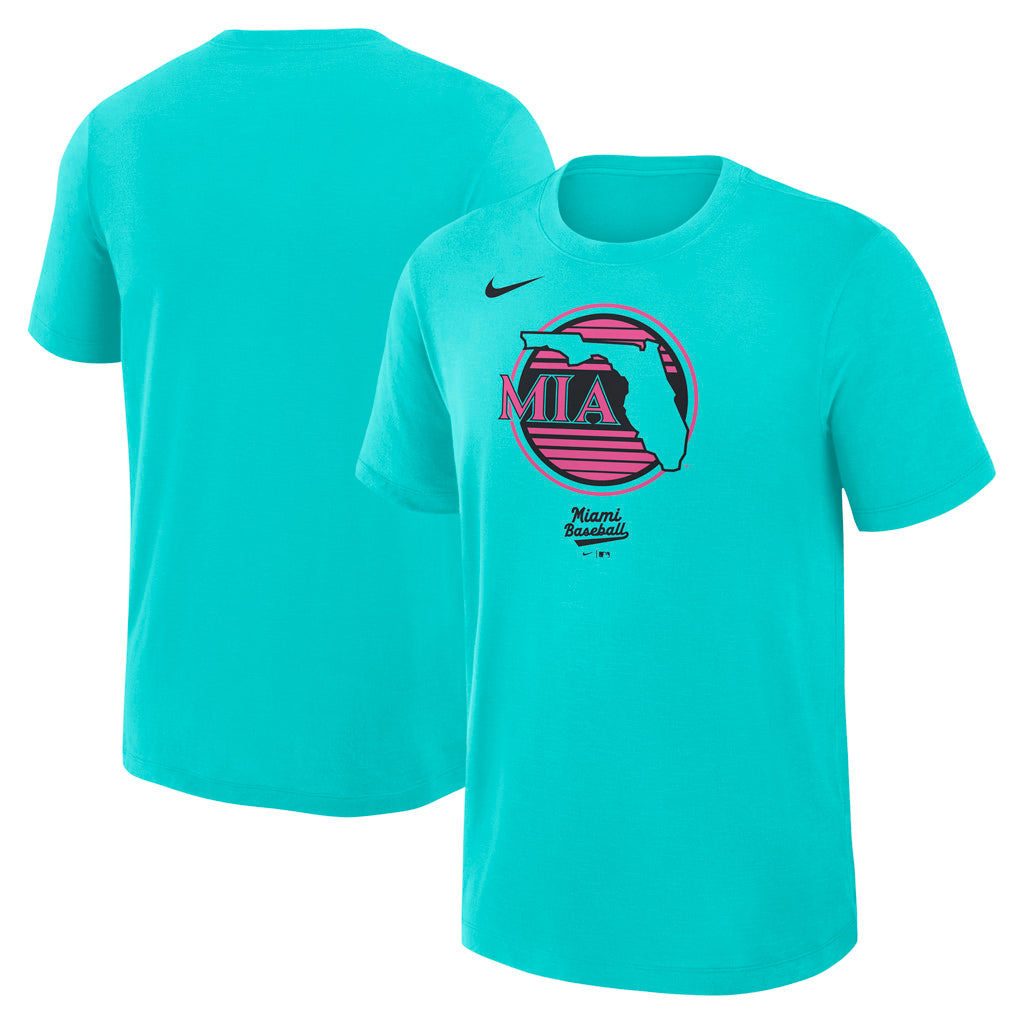 MLB Miami Marlins Nike 2025 City Connect Novelty Slub T-Shirt - Teal
