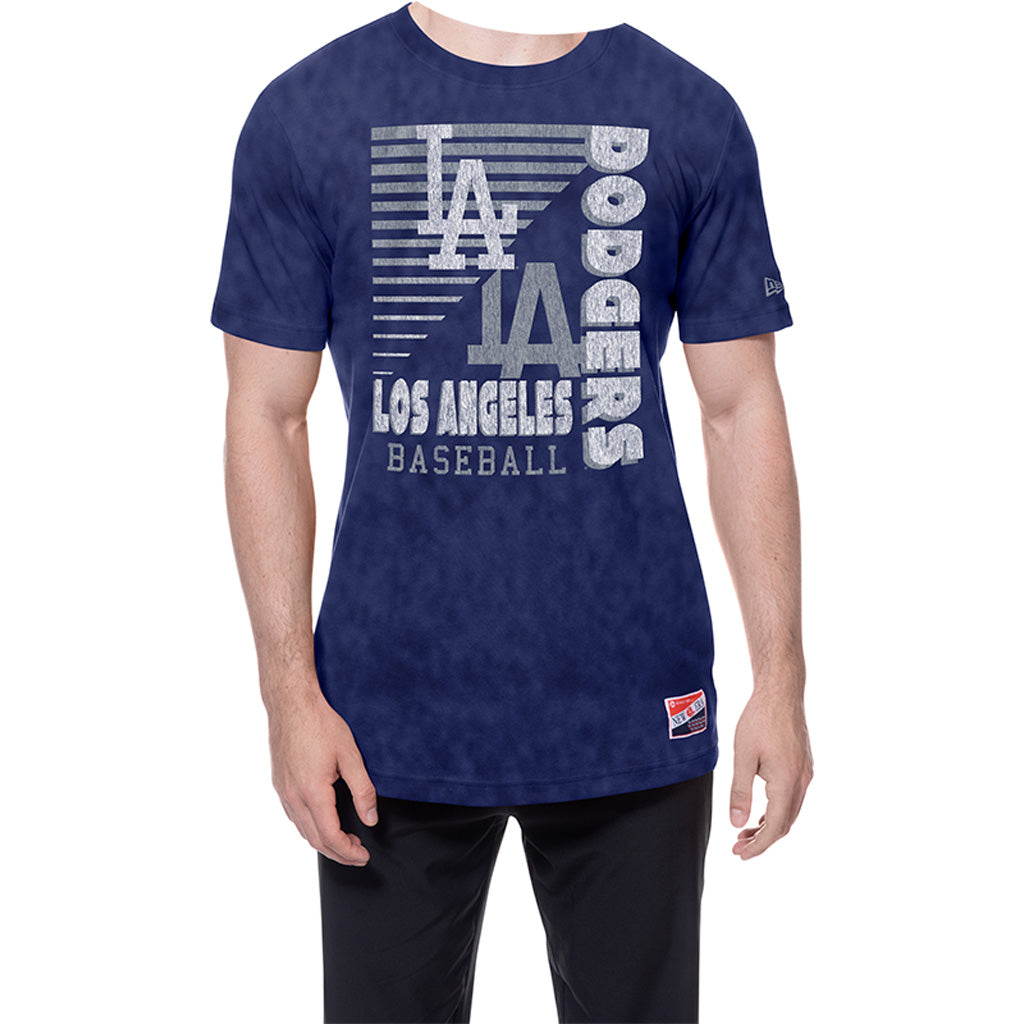 MLB Los Angeles Dodgers New Era Throwback Wash T-Shirt - Blue