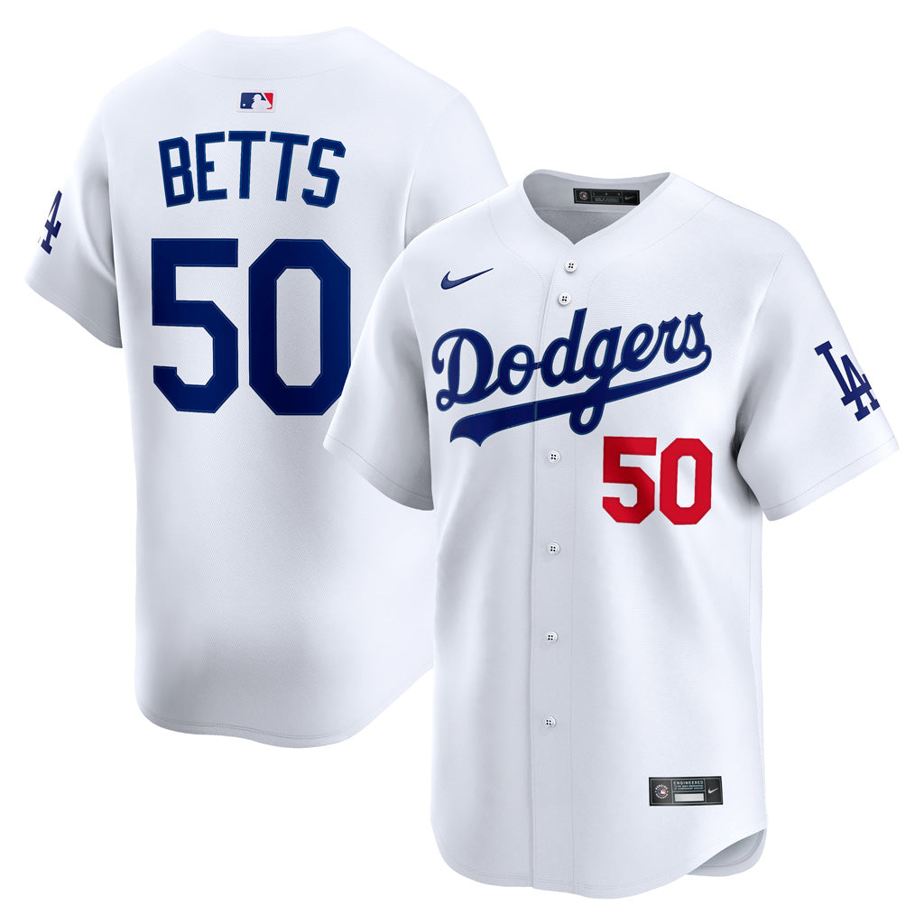 MLB Los Angeles Dodgers Mookie Betts Nike Home Limited Jersey - White