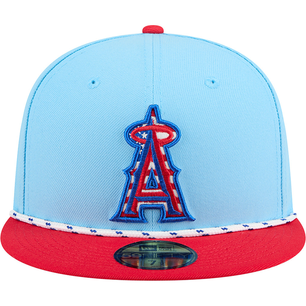 MLB Los Angeles Angels New Era 2025 4th of July 59FIFTY Fitted Hat - Blue