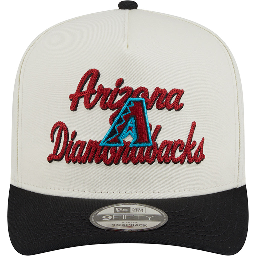 MLB Arizona Diamondbacks New Era Chainstitch Two-Tone 9FIFTY A-Frame Snapback Hat - Cream