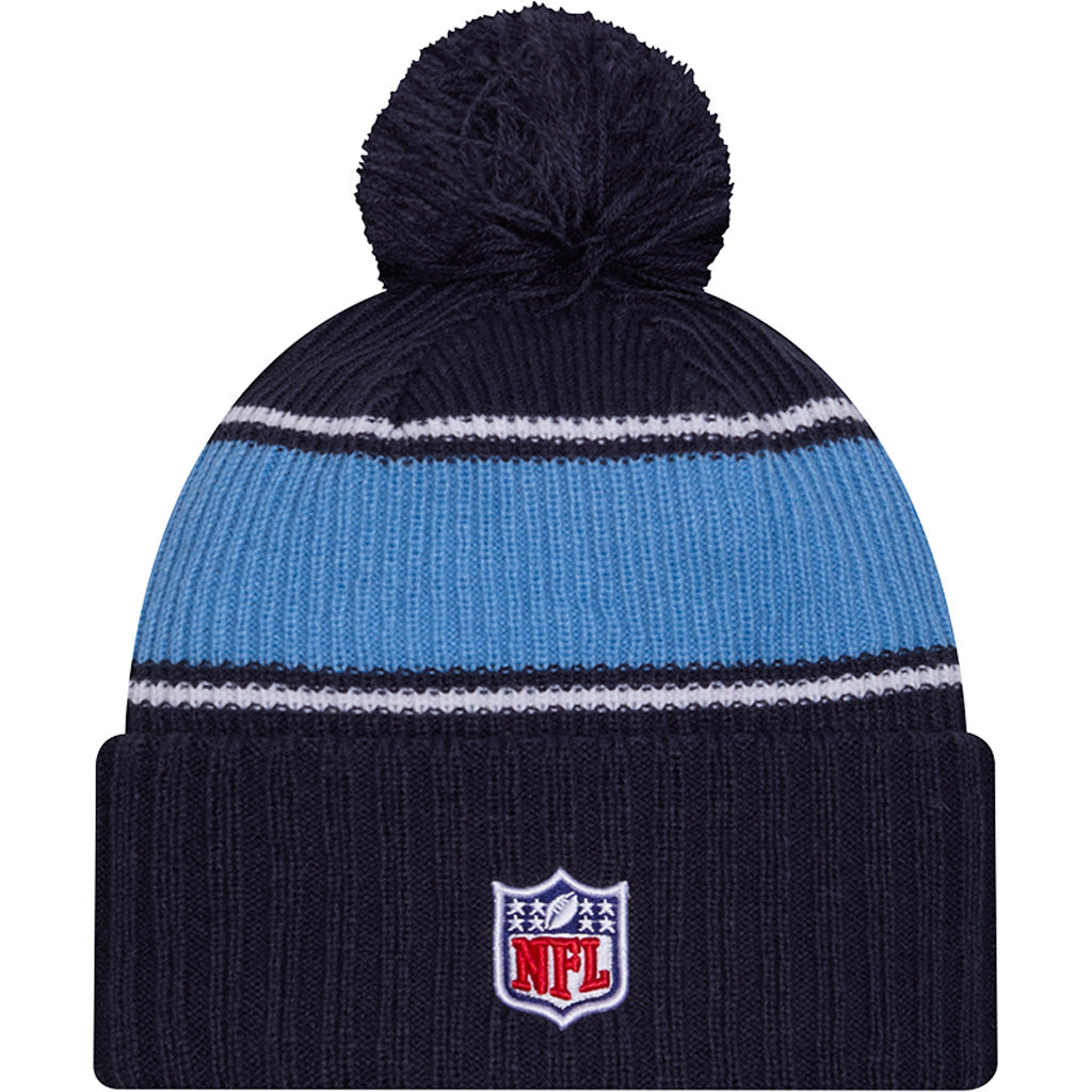 NFL Tennessee Titans New Era 2024 Sideline Sport Knit Hat - Navy