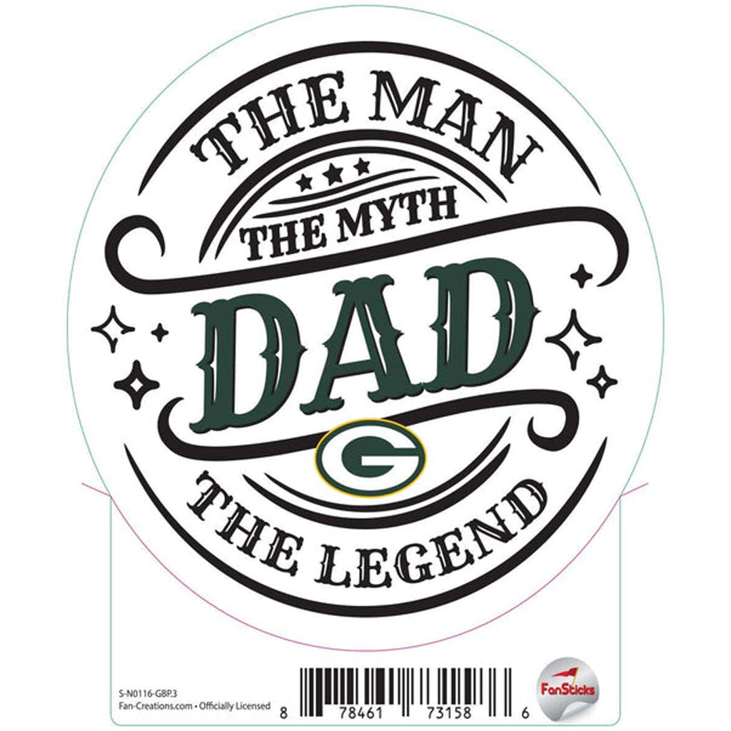 NFL Green Bay Packers Fan Creations The Man The Myth Sticker