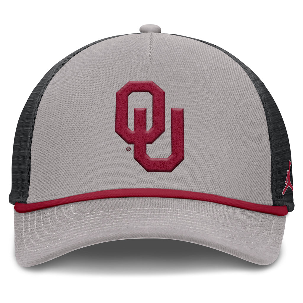 NCAA Oklahoma Sooners Nike Primary Logo Snapback Trucker Hat - Gray