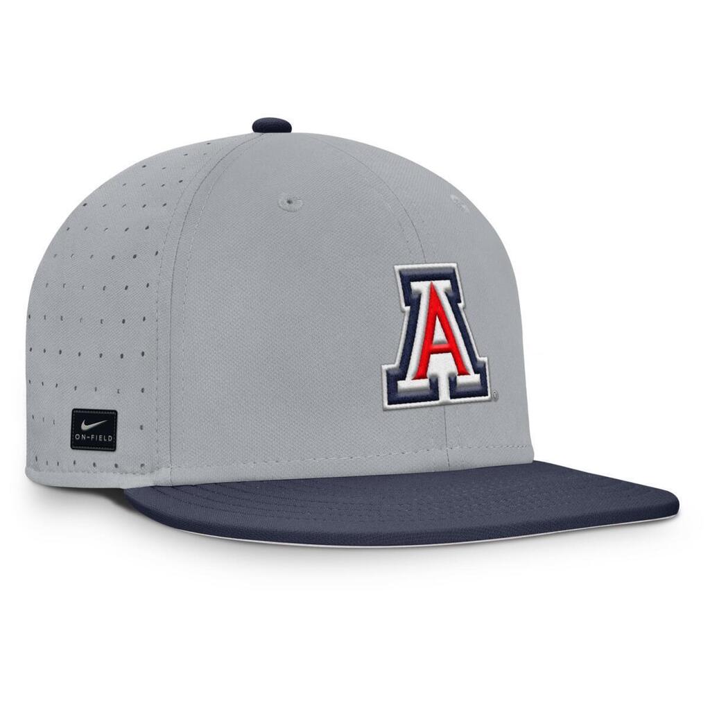 NCAA Arizona Wildcats Nike Two-Tone Primary Logo Aerobill Fitted Hat - Gray