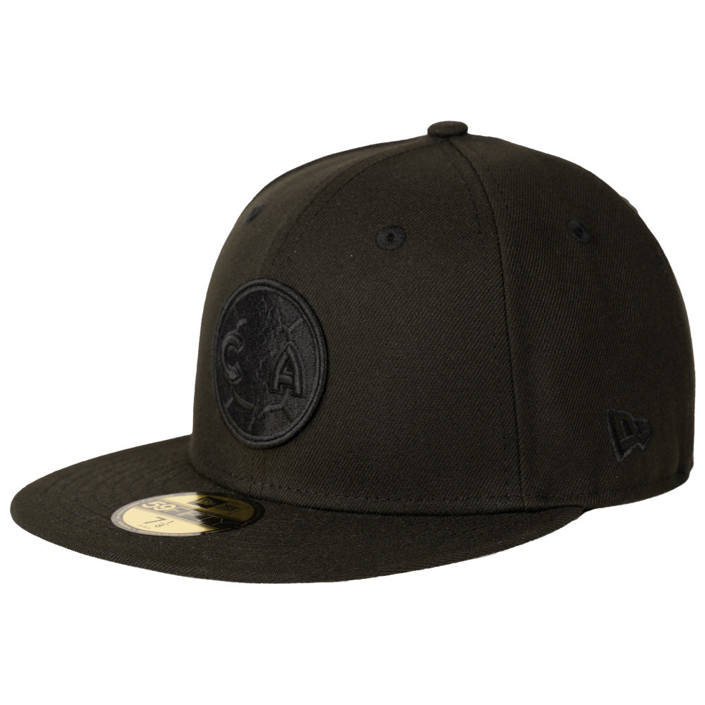 Club America New Era Black on Black 59FIFTY Fitted Hat