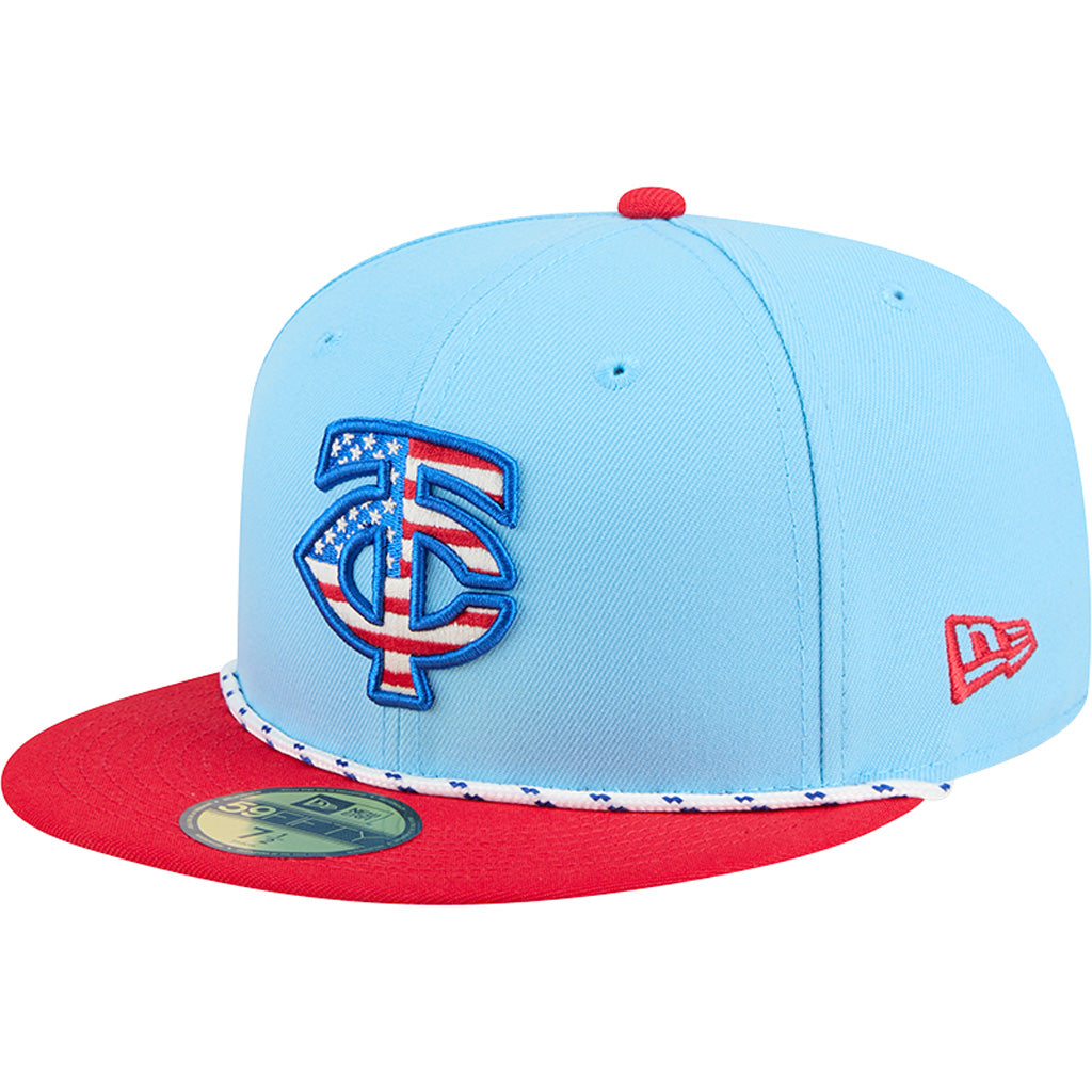 MLB Minnesota Twins New Era 2025 4th of July 59FIFTY Fitted Hat - Blue