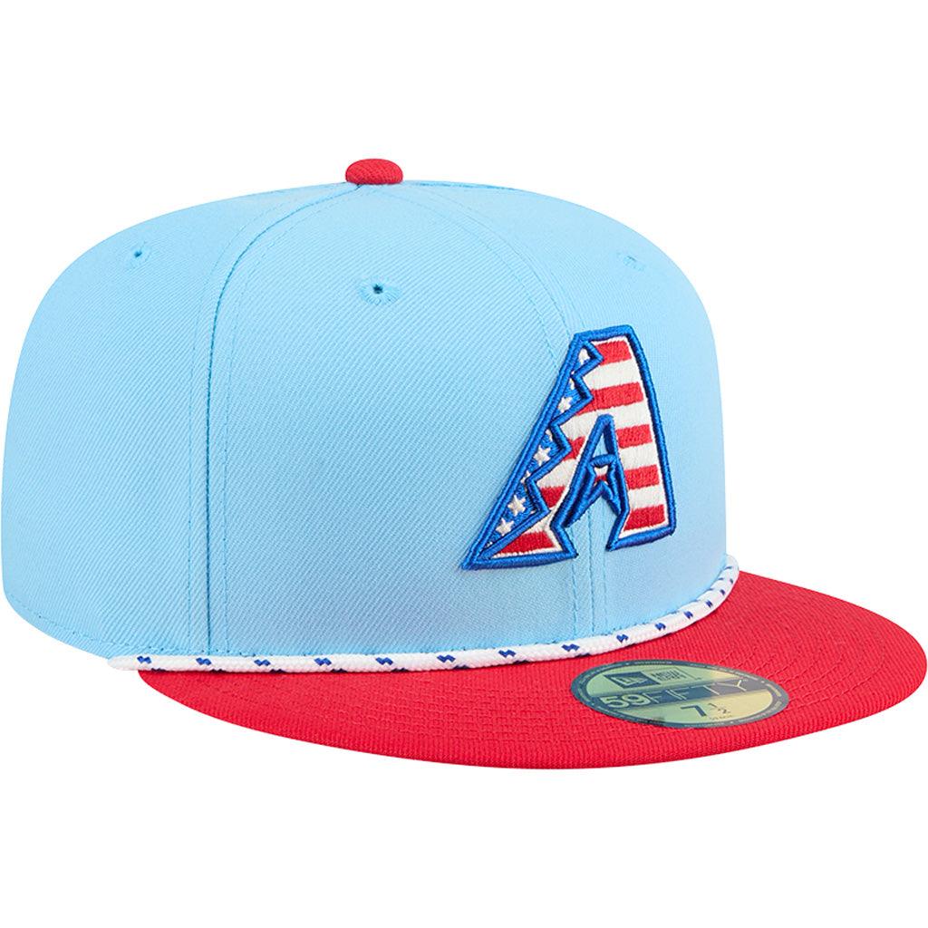 MLB Arizona Diamondbacks New Era 2025 4th of July 59FIFTY Fitted Hat - Blue