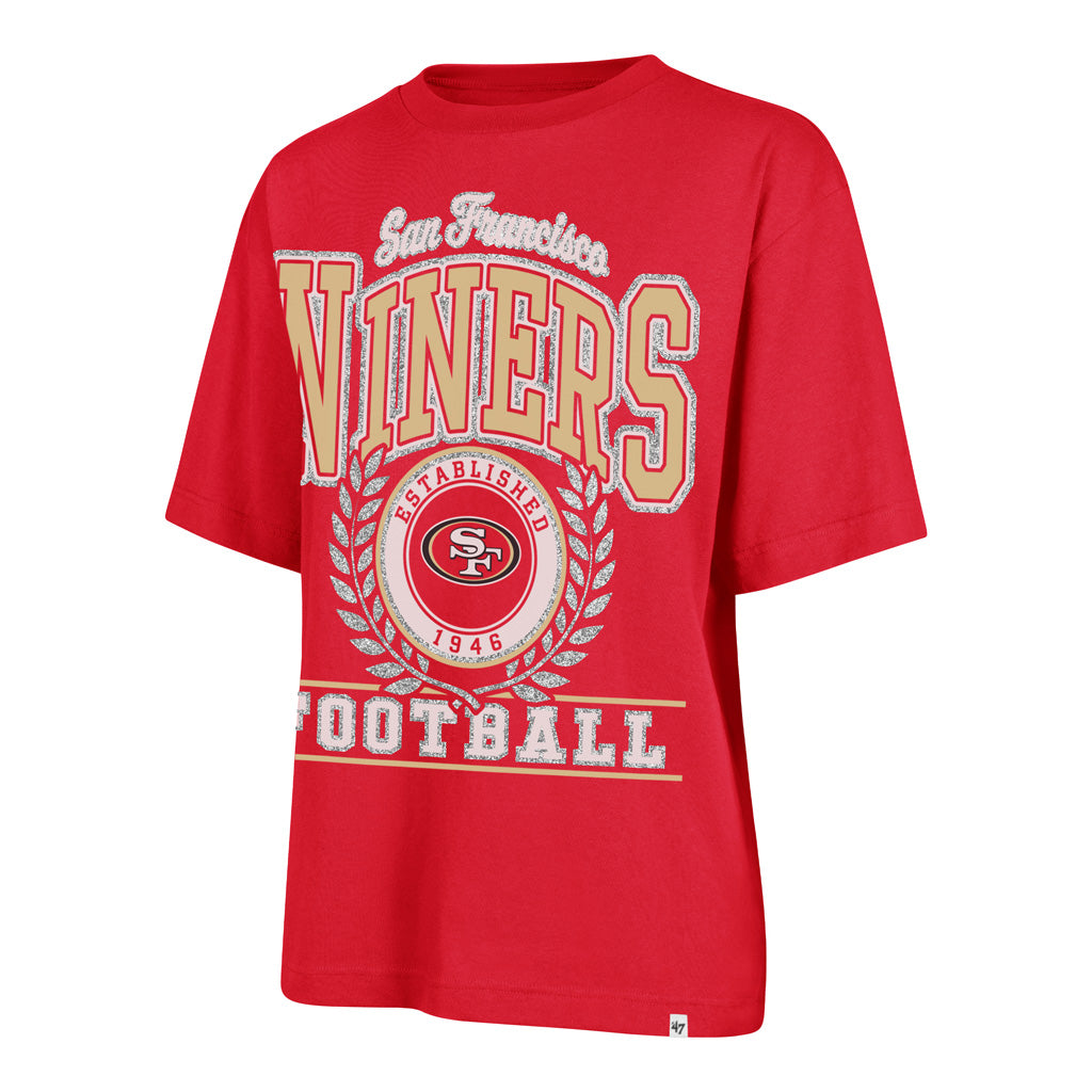 NFL San Francisco 49ers Women's '47 Ring True Foundation T-Shirt - Red