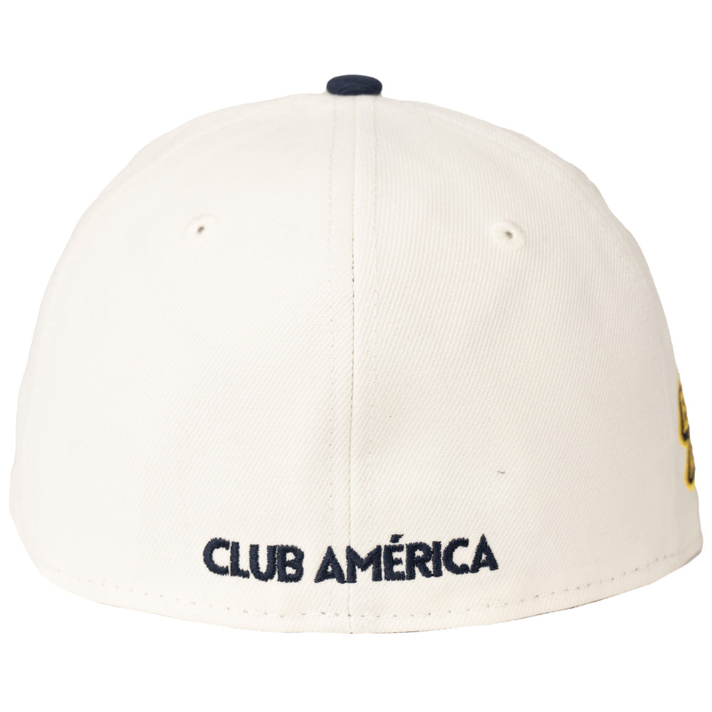 Club America New Era Yellow Logo 59FIFTY Fitted Hat