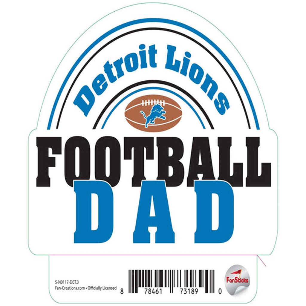 NFL Detroit Lions Fan Creations Dad Sticker