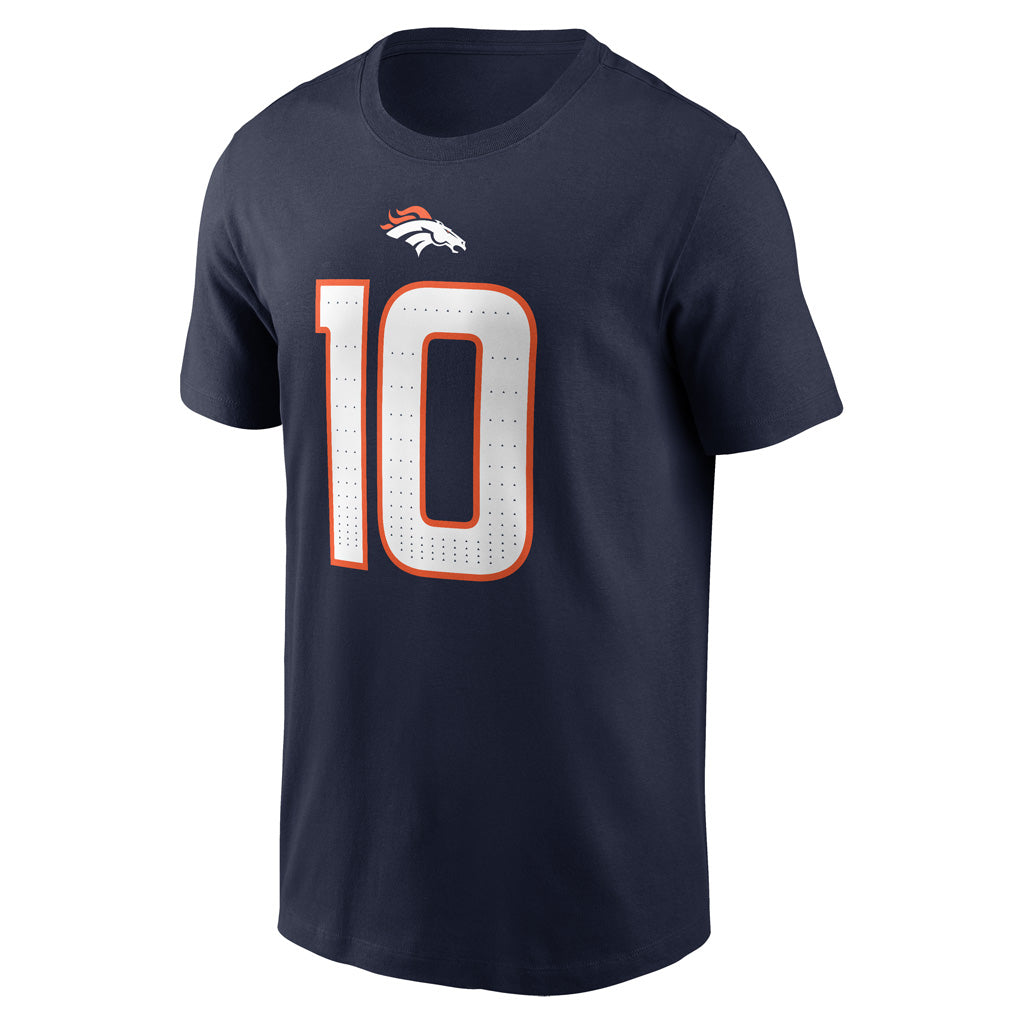NFL Denver Broncos Bo Nix Nike Name & Number T-Shirt - Navy