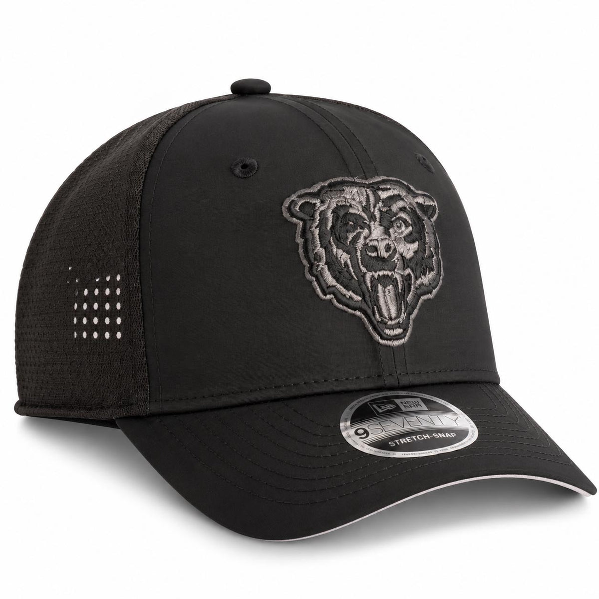 NFL Chicago Bears New Era Black Pearl Trucker 9SEVENTY Stretch-Snap Hat- Black