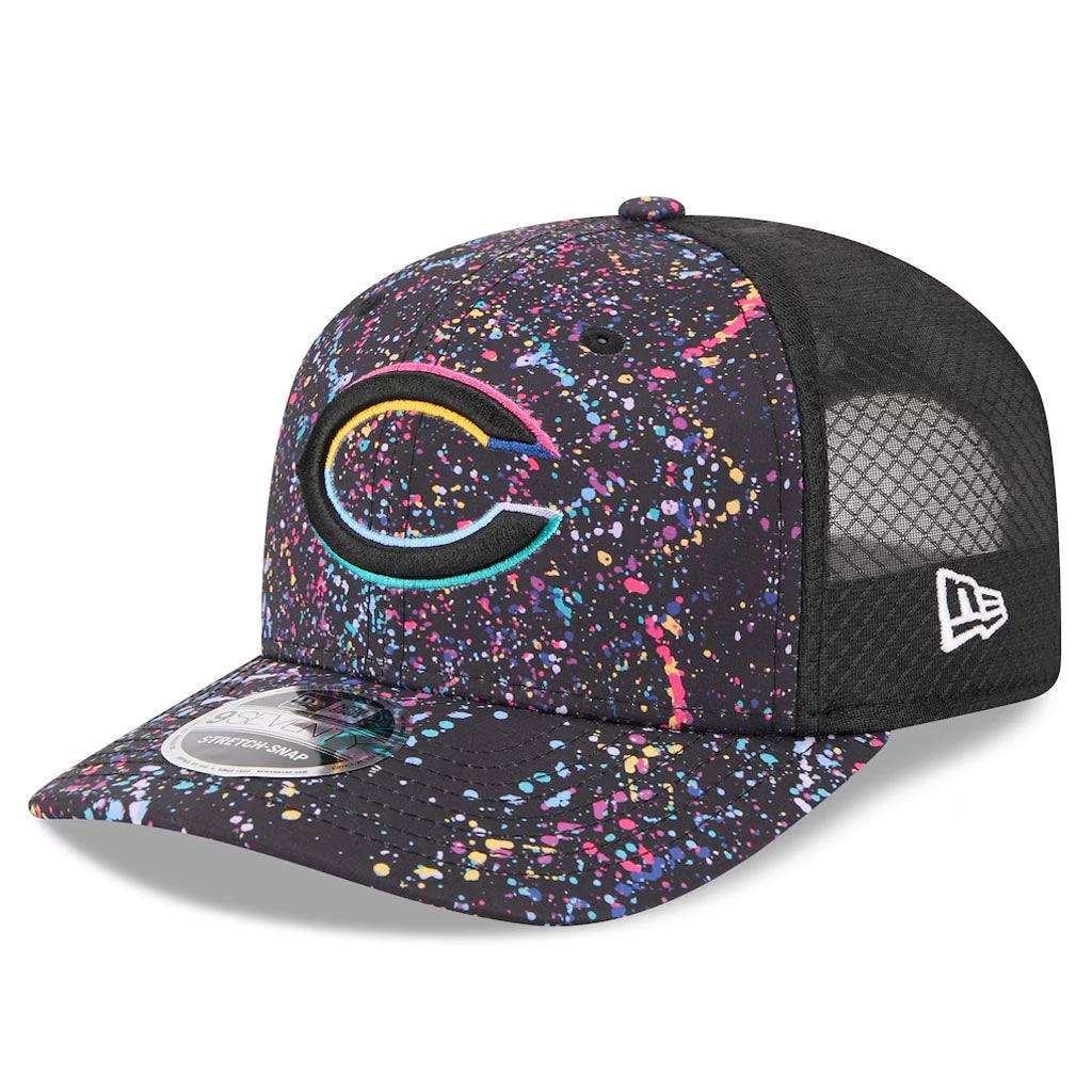 NFL Chicago Bears New Era 2025 Crucial Catch 9SEVENTY Stretch-Snapback Hat - Black