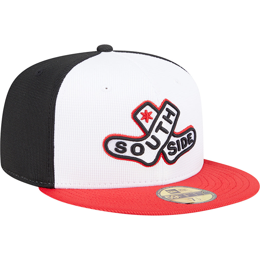 MLB Chicago White Sox New Era 2025 City Connect Batting Practice 59FIFTY Fitted Hat - White