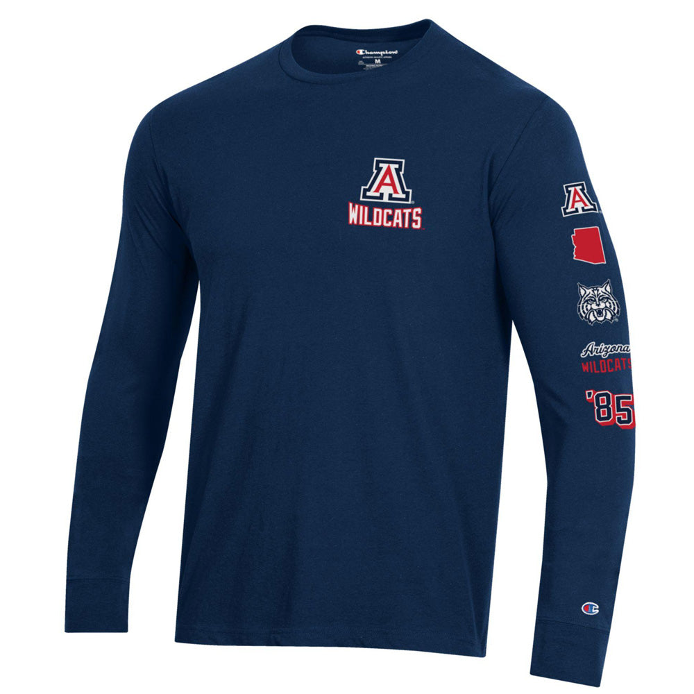 NCAA Arizona Wildcats Champion Stadium Long Sleeve T-Shirt - Navy