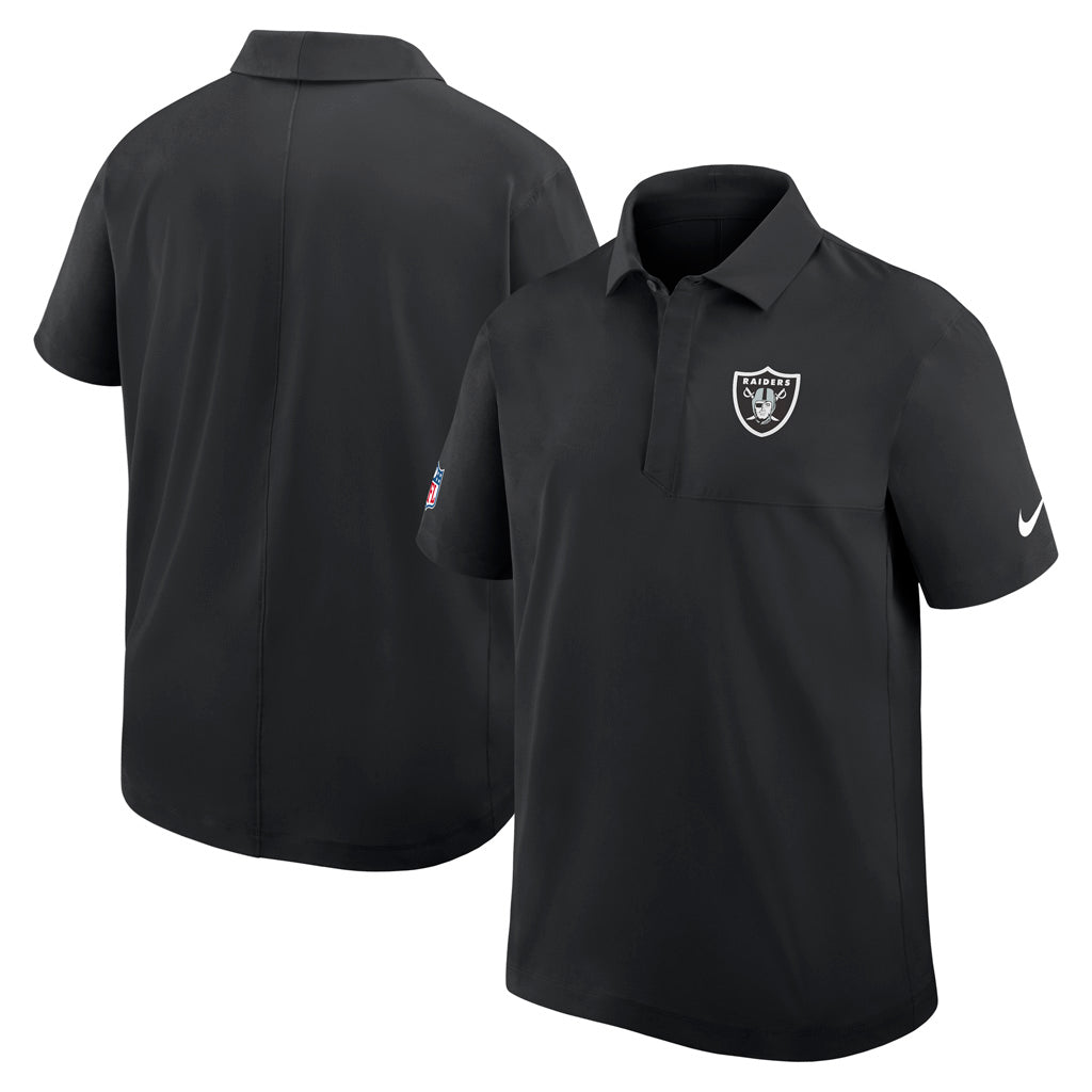 NFL Las Vegas Raiders Nike 2025 Dri-Fit Sideline Woven Polo - Black